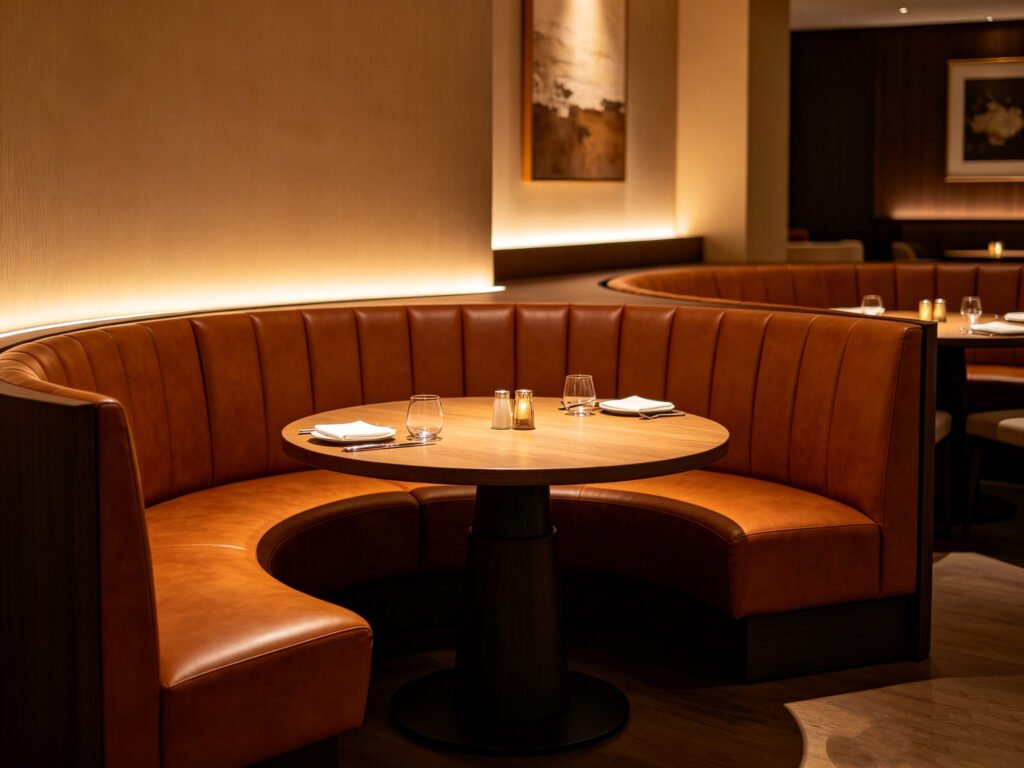 Where to buy stain-resistant custom restaurant booths from professional Chinese factories